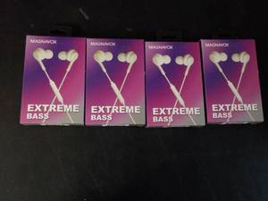 lot 215 image: 4 Magnavox Extreme Bass Earbuds wit...