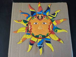 lot 218 image: Colorful Metal Sun 13 diameter...