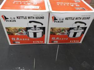 lot 236 image: 2 YIXIN Stainless Steel Kettles wit...