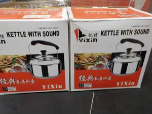 lot 238 image: 2 YIXIN Stainless Steel Kettles wit...