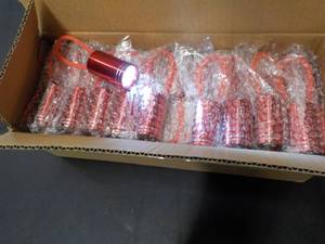 lot 254 image: Case of 50 - 4 Red LED Flashlights...