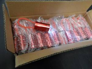 lot 256 image: Case of 50 - 4 Red LED Flashlights...