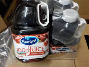 lot 404 image: 2 - 3 Liter Jugs Ocean Spray Cranbe...