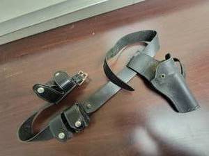 lot 07 image: HKS Black Leather Belt With Holster and Ammo Pouches