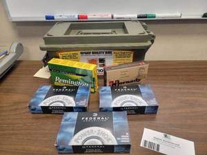 lot 46 image: 5 Boxes of .270 Win Ammo Green Ammo Box