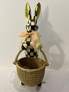 lot 17 image: Mackenzie Childs Courtly Check Rabbit Figurine