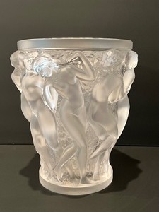 lot 7 image: Lalique Bacchantes Crystal Vase