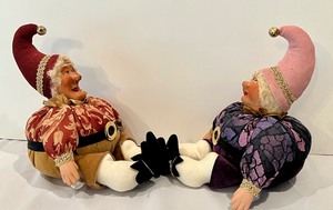 lot 126 image: Two Adorable Elf Figurines