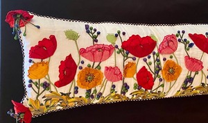 lot 136 image: Simply Gorgeous Large Decorative Makenzie Childs Throw Pillow