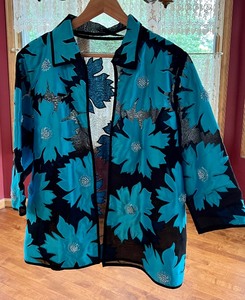 lot 102 image: Beautiful Marisa Baratelli Blue and Black Blazer