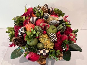 lot 80 image: Charming Mackenzie Childs Holiday Centerpiece