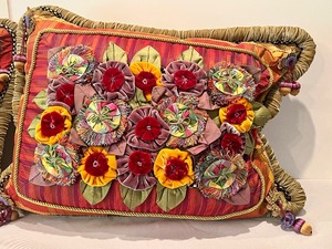 lot 79 image: Pair of Beautiful MacKenzie Childs Pillow Shams