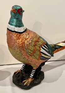 lot 68 image: Set of Two Mackenzie Childs Autumn Pheasants