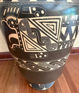 lot 216 image: Large Rounded Bottom Vase with Base