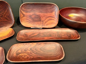 lot 188 image: Array of Beautiful Rosewood Serving Dishes