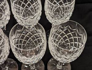 lot 300 image: Eight Waterford Crystal Powerscourt Wine Glasses