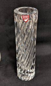 lot 311 image: Pair of Orrefores Crystal Vases