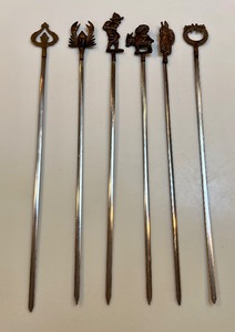 lot 293 image: Set of Six Decorative Metal Skewers