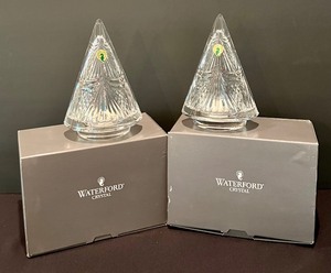 lot 272 image: Pair of Waterford Holiday Tea Light Candle Holders