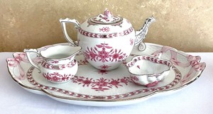 lot 417 image: Vintage Herend Hand Painted First Edition Tea Service for Two from Hungary