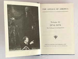 lot 441 image: Encyclopedia Brittanica The Annals of America Volumes 1-20