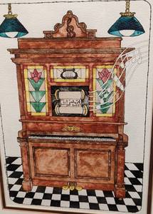 lot 377 image: Framed Piano Print by Donna Pierce Campbell