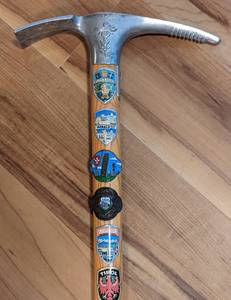 lot 395A image: Vintage Alpine Walking Pole with Pickaxe Handle