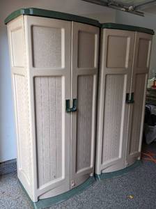 lot 486 image: Pair of Suncast Plastic Storage Sheds