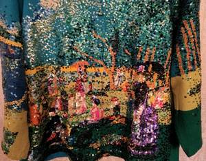 lot 453 image: Sequined Michael Simon Impressionist Sweater