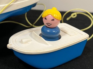 lot 465 image: Vintage Fisher Price Boat and Accessories