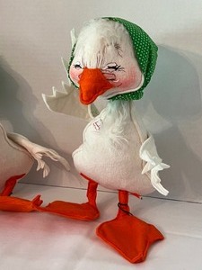lot 35 image: Two Adorable Annalee Duck Figurines