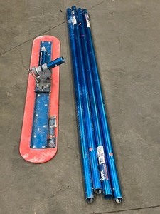 lot 42 image: Orange Thunder 8 x 48 Bull Float Tool With (4) 6ft Aluminum Handle Sections & (1) Handle Adapter Piece