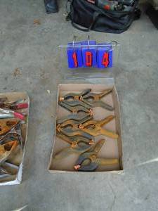 Flat of assorted clamps. As shown.