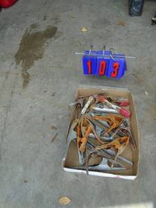 Flat of assorted clamps. As shown.
