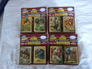 lot 118 image: 4 Sets of 1991 NFL Football Cards