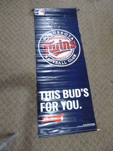 lot 120 image: Minnesota Twins Budweiser Banner