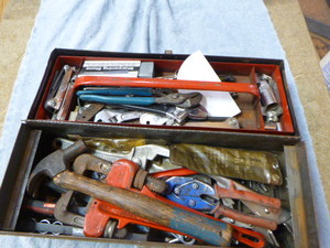 lot 19 image: Powr Kraft Toolbox with Tools