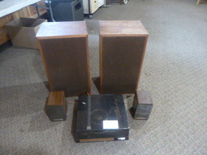 lot 58 image: BRS Turn Table and Speakers
