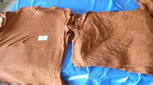 24 Plain Brown speckled tshirts Adult Small