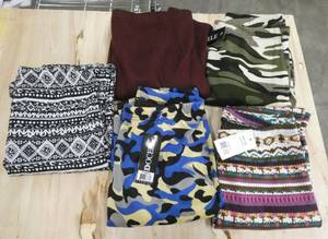 5 Pair of lined teen leggings waist is 25 inches and stretches to 34, inseam is 28 inches