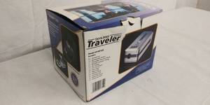 lot 12 image: DevilBiss Traveler Model 6901P-DR Portable Compressor Nebulizer System With Bag - Great Condition