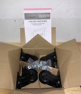 Husky 4 in. Caster Kit for Heavy Duty Welded Steel Garage Base Cabinets See Pictures