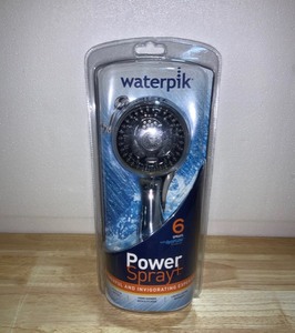 Waterpik 6-Spray 3.3 in. Single Wall Mount Handheld Shower Head in Chrome See Pictures
