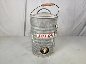 Vintage Igloo 3 Gallon Galvanized Cooler  Drink Dispenser