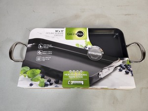 New Green Pan Double Burner Griddle