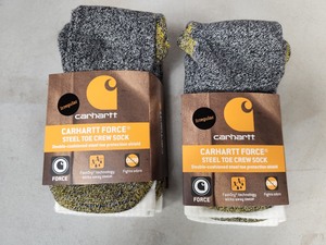 4 New Pair of Mens Carhartt Steel Toe Crew Socks