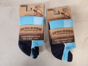 2 New Pair of Hiwassee Trading Co Merino Wool Lightweight Tech Socks