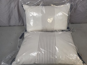 2 New Heart and Hand with Magnolia Throw Pillows