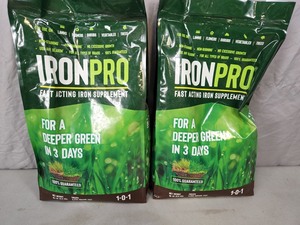 2 New Bags IronPro Iron Supplement for Lawns
