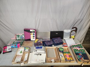 Assortment of Decorative Trays, Electronic Pouches, Binders, Aluminium Clipboard and more